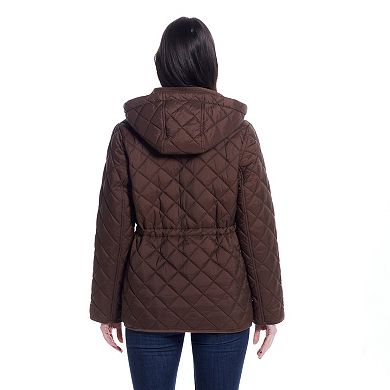 Women's Weathercast Corduroy Trimmed Quilted Anorak Jacket