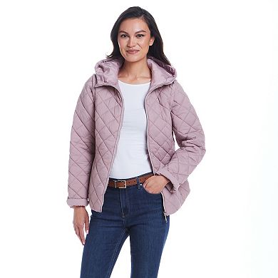 Women's Weathercast 2-in-1 Quilted Hooded Jacket with Zip Off Sleeves