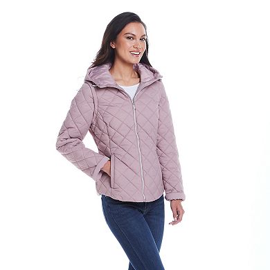 Women's Weathercast 2-in-1 Quilted Hooded Jacket with Zip Off Sleeves