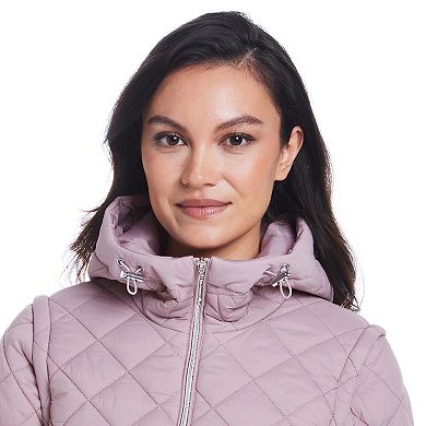 Women's Weathercast 2-in-1 Quilted Hooded Jacket with Zip Off Sleeves