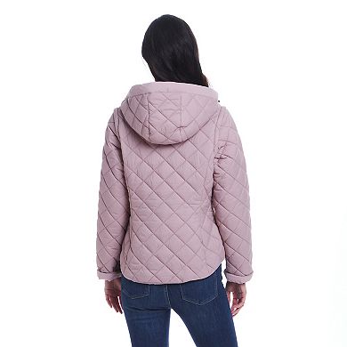 Women's Weathercast 2-in-1 Quilted Hooded Jacket with Zip Off Sleeves