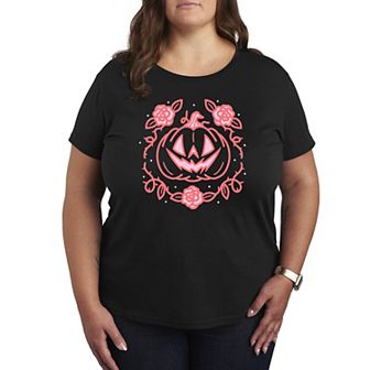 Plus Size Coquette Pumpkin Rose Graphic Tee