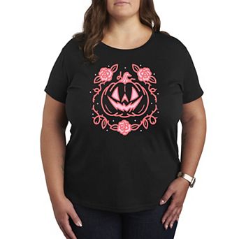 Plus Size Coquette Pumpkin Rose Graphic Tee