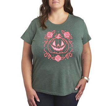 Plus Size Coquette Pumpkin Rose Graphic Tee