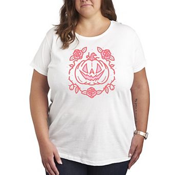 Plus Size Coquette Pumpkin Rose Graphic Tee