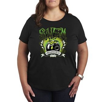Plus Size Salem Witchy Collegiate Graphic Tee