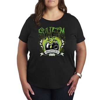 Plus Size Salem Witchy Collegiate Graphic Tee