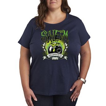Plus Size Salem Witchy Collegiate Graphic Tee