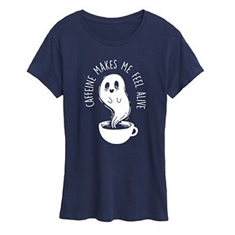 Women's Caffeine Makes Me Feel Alive Graphic Tee