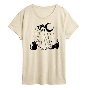 Women's Ghost and Cats Graphic Tee