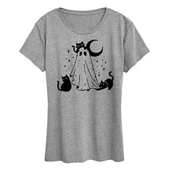 Women's Ghost and Cats Graphic Tee