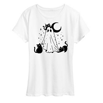 Women's Ghost and Cats Graphic Tee