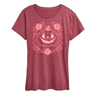 Women's Coquette Pumpkin Rose Graphic Tee