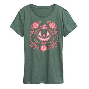 Women's Coquette Pumpkin Rose Graphic Tee