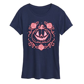 Women's Coquette Pumpkin Rose Graphic Tee