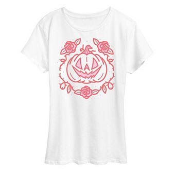 Women's Coquette Pumpkin Rose Graphic Tee