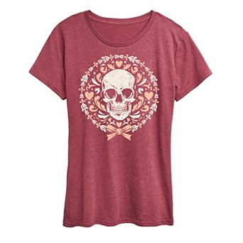 Women's Coquette Skull Graphic Tee