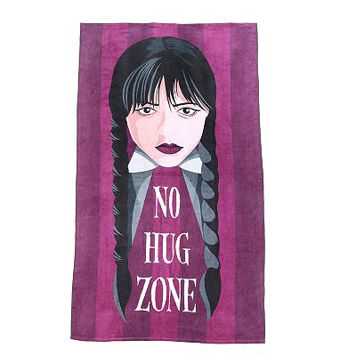 Wednesday No Hug Zone Beach Towel