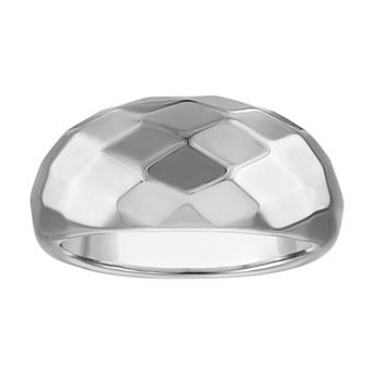 Jordan Blue Sterling Silver Diamond Cut Bold Ring