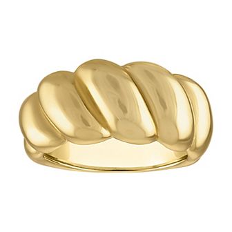 Jordan Blue 14k Gold over Sterling Silver Bold Ring