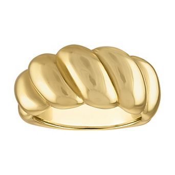 Jordan Blue 14k Gold over Sterling Silver Bold Ring