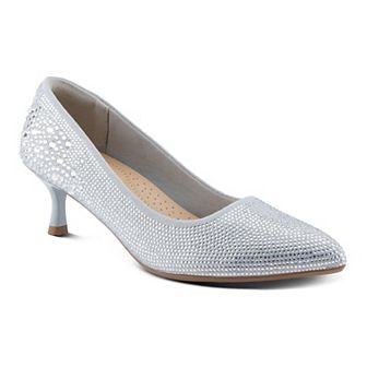 Patrizia Tyanna Women's Dazzle Embellished Kitten Heel Pumps