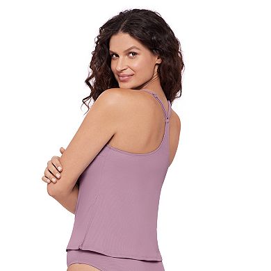 Women's Eco Beach Scoop Neck Racerback Side Slit Tankini Swim Top