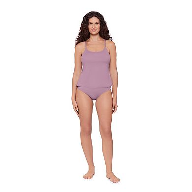 Women's Eco Beach Scoop Neck Racerback Side Slit Tankini Swim Top