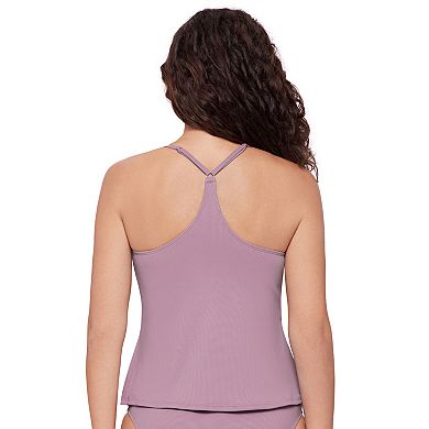 Women's Eco Beach Scoop Neck Racerback Side Slit Tankini Swim Top