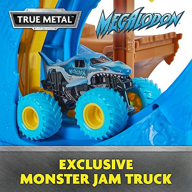 Monster Jam 1:64 Scale Die-Cast Megalodon Loop of Doom Stunt Playset