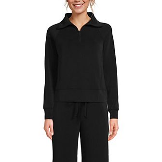 Women's Lands' End Long Sleeve Softest Touch Half-Zip Top