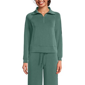 Women's Lands' End Long Sleeve Softest Touch Half-Zip Top