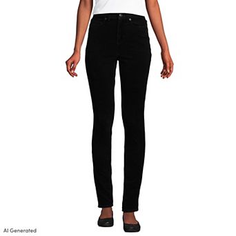 Women's Lands' End Slim High Waisted Corduroy Pants
