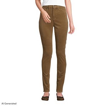 Women's Lands' End Slim High Waisted Corduroy Pants