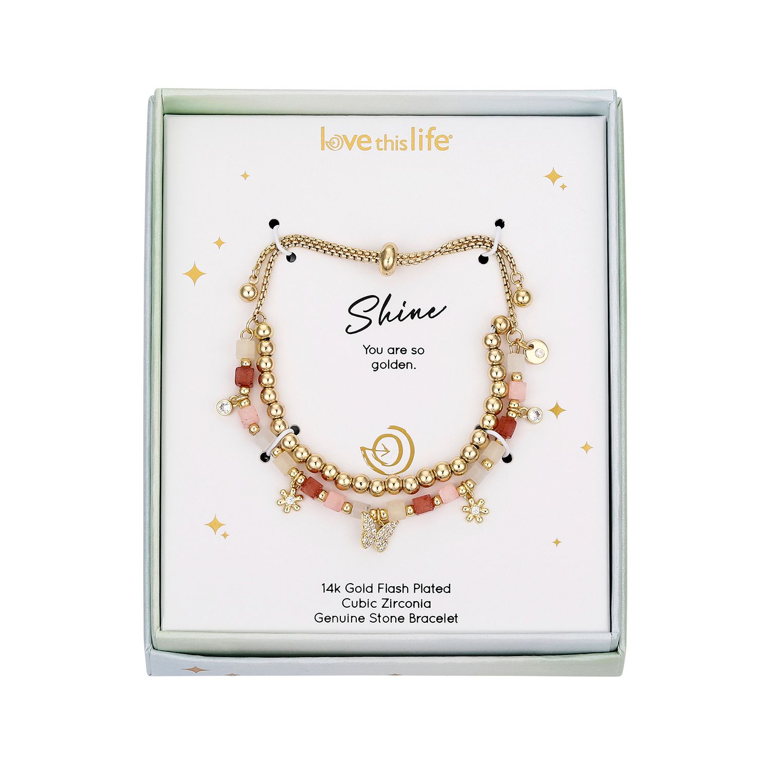 Cheerslife Bracciale Donna Butterfly Love Con Incisione | Gioiello In Argento Per Figlia O Mamma | Regalo Compleanno