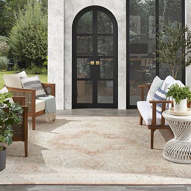 Nourison Essentials Persian Medallion Indoor / Outdoor Area Rug