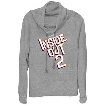 Disney / Pixar's Inside Out 2 Title Logo Women's Cowlneck Graphic Lightweight Long Sleeve