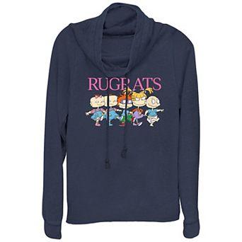 Women's Nickelodeon Rugrats Kids March Cowlneck Graphic Lightweight Long Sleeve
