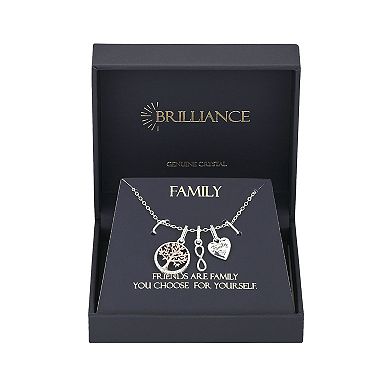 Ag Sterling Silver Cubic Zirconia Family Forever Infinity Charm main image 0