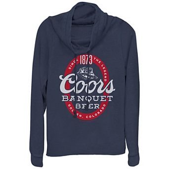 Plus Size Coors Banquet Beer Cowlneck Graphic Lightweight Long Sleeve