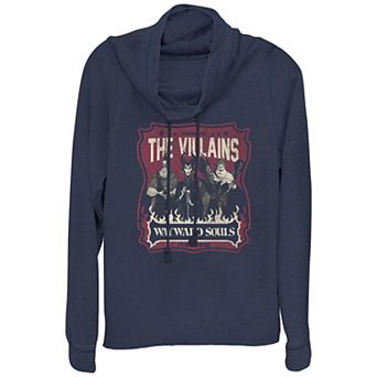 Disney's Villains Wayward Souls Plus Size Cowlneck Graphic Lightweight Long Sleeve