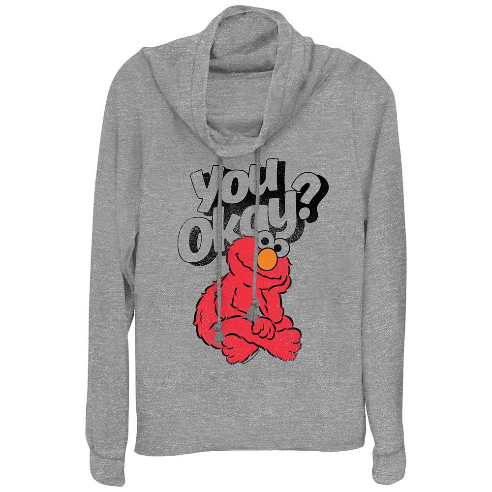 Plus Size PBS Kids Sesame Street Elmo You Okay Cowlneck Graphic ...