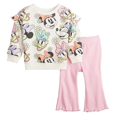 Disney's Minnie Mouse Baby Girl 2-pc. Flutter Sleeve Top & Leggings Set