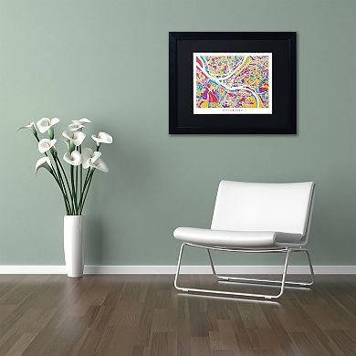Michael Tompsett 'Pittsburgh Street Map' Matted Framed Art Wall Decor