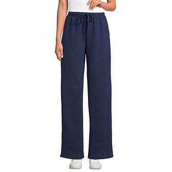 Women's Lands' End Fleece High Waisted Relaxed Pants
