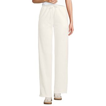 Women's Lands' End Fleece High Waisted Relaxed Pants