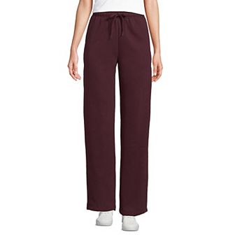 Women's Lands' End Fleece High Waisted Relaxed Pants