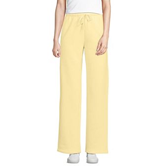 Women's Lands' End Fleece High Waisted Relaxed Pants