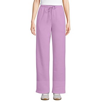 Women's Lands' End Fleece High Waisted Relaxed Pants
