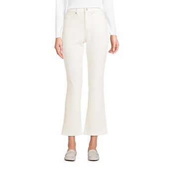 Women's Lands' End Corduroy High Waisted Kick Crop Pants
